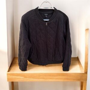 Torrid Black Quilted Bomber Jacket